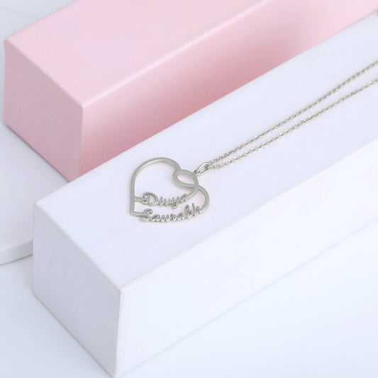 The Lovestruck Couple Silver Pendant With Link Chain