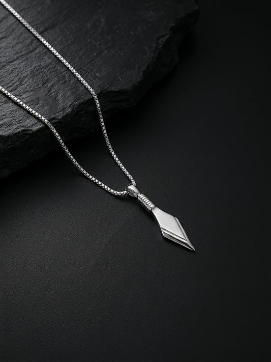 Aditya Roy Kapur Silver Kite Pendant with Box Chain For Him