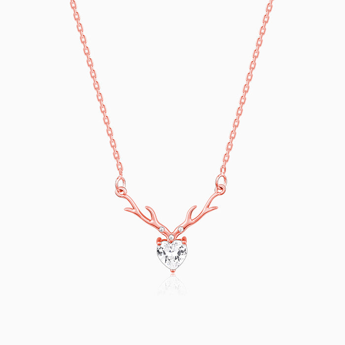 Shop Rose Gold Deer Heart Necklace Online GIVA Jewellery – GIVA