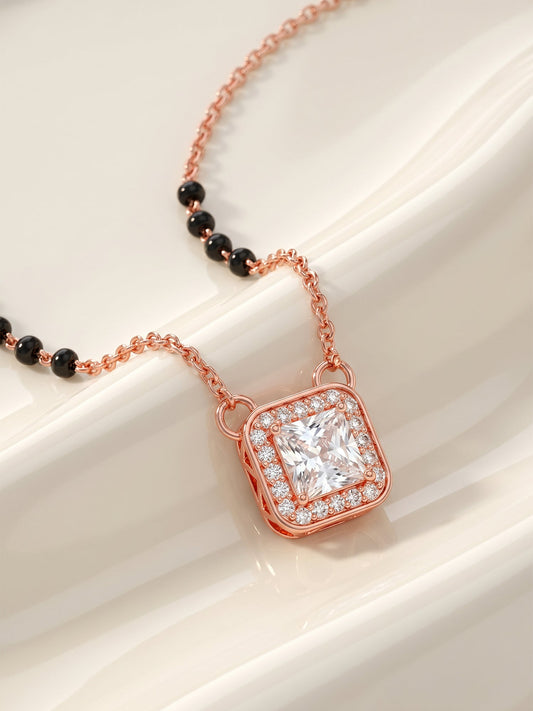 Rose Gold Love Square Mangalsutra
