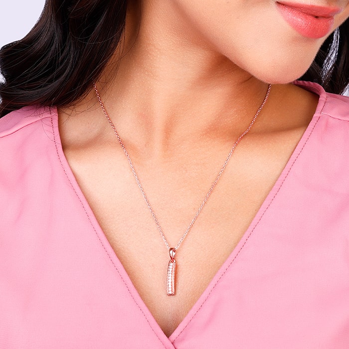 Rose Gold Vintage Pendant With Link Chain – GIVA