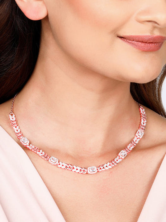 Rose Gold Braided Necklace
