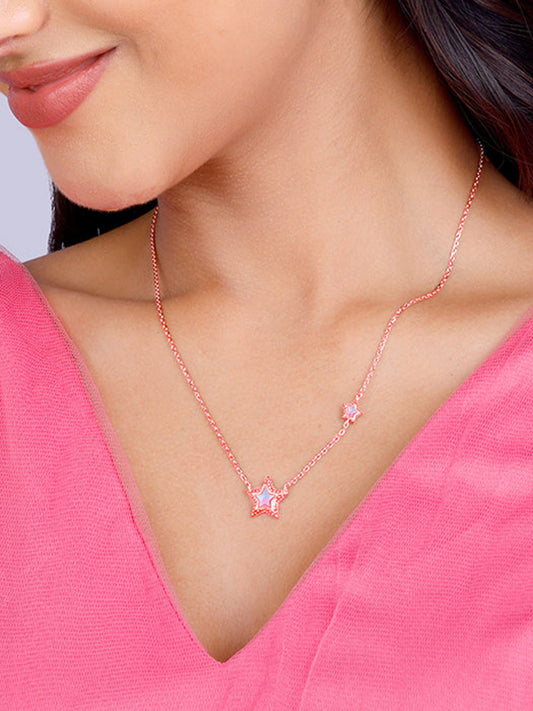 Rose Gold Shooting Star Necklace