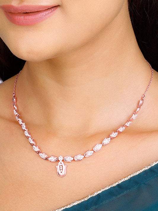 Rose Gold Classic Hamsa Necklace