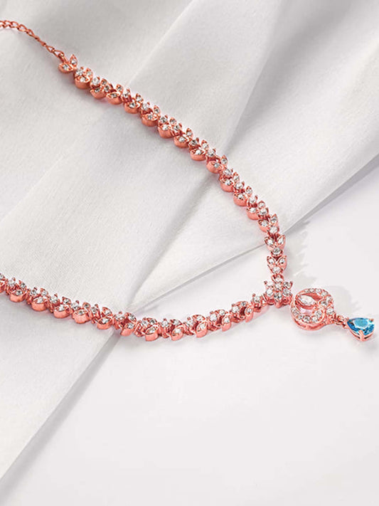 Golden Eternal Blue Necklace