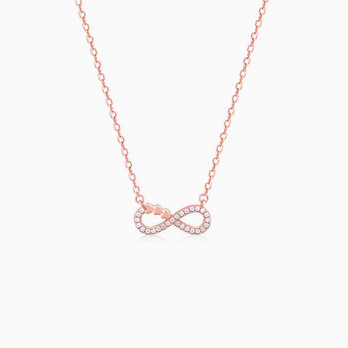 Rose Gold Infinity Heart Necklace – GIVA