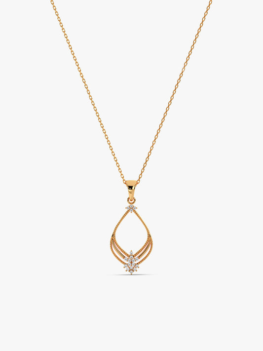 Golden Princess Pendant With Link Chain