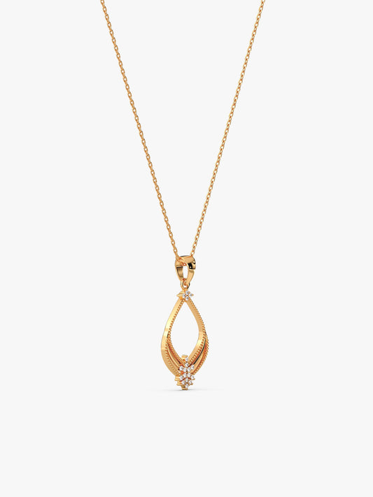 Golden Princess Pendant With Link Chain
