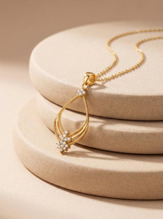 Golden Princess Pendant With Link Chain