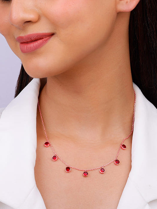 Rose Gold Scarlet Necklace