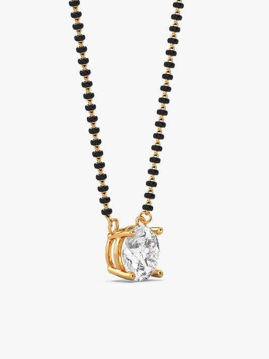Golden Classic Solitaire Mangalsutra