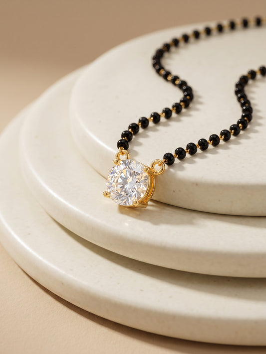 Golden Classic Solitaire Mangalsutra
