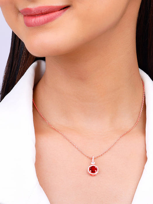 Rose Gold One And Only Pendant With Link Chain