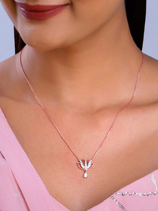 Rose Gold Thamarai Necklace