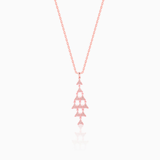 Rose Gold Baum Pendant With Link Chain