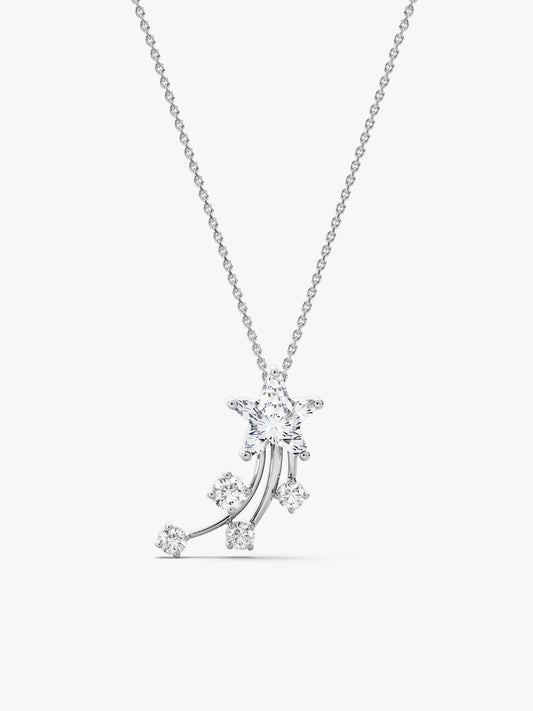 Silver Starlite Pendant With Link Chain