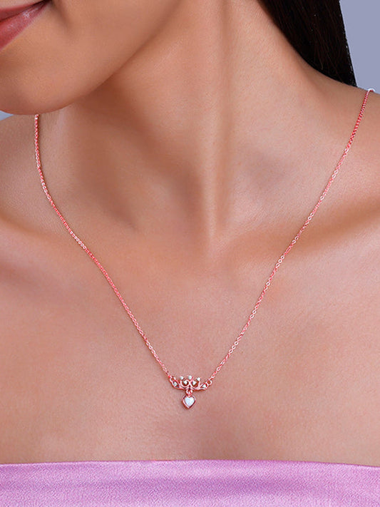 Rose Gold She The Achiever Pendant With Link Chain