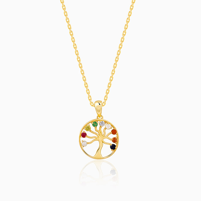 Golden Tree of Life Pendant With Link Chain – GIVA
