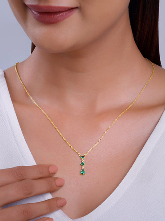 Golden Aurora Drop Necklace