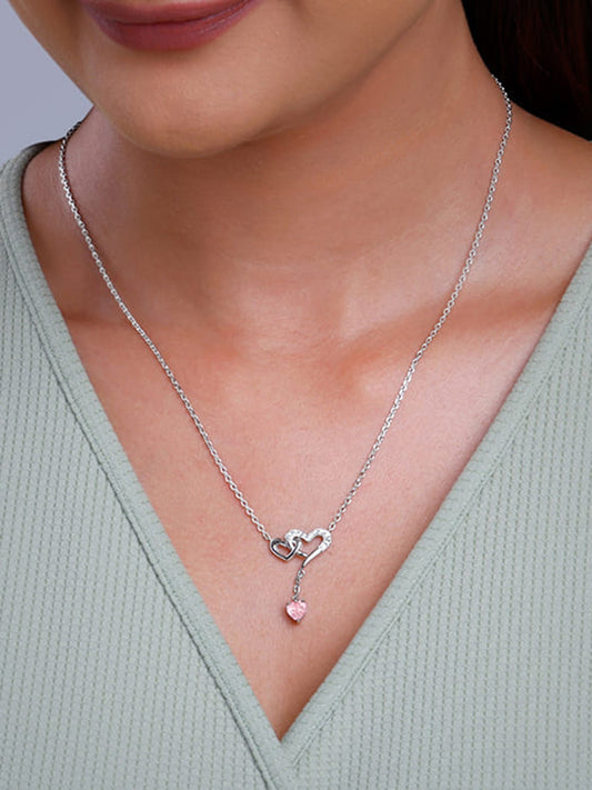 Silver Double Love Necklace