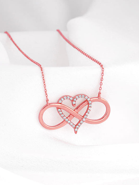 Rosegold Infinity Heart Necklace