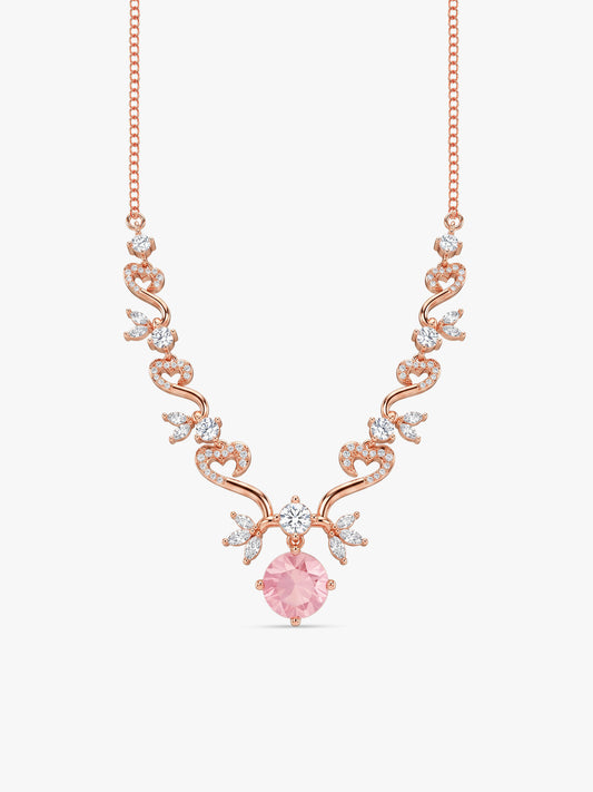 Rose Gold Intricate Love Necklace