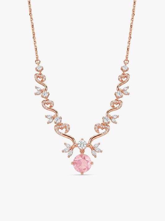 Rose Gold Intricate Love Necklace