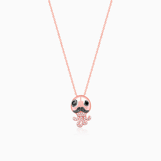 Rose Gold Octopus Pendant With Link Chain