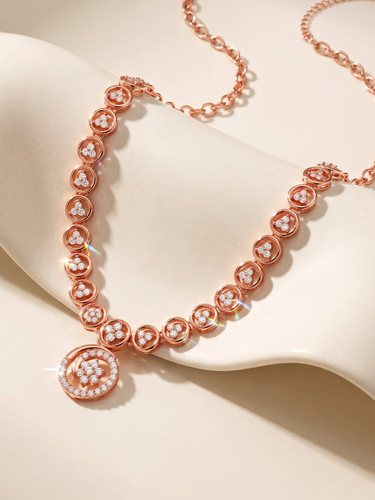Rose Gold Daisy Necklace
