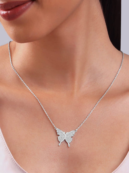 Silver Butterfly Magic Necklace