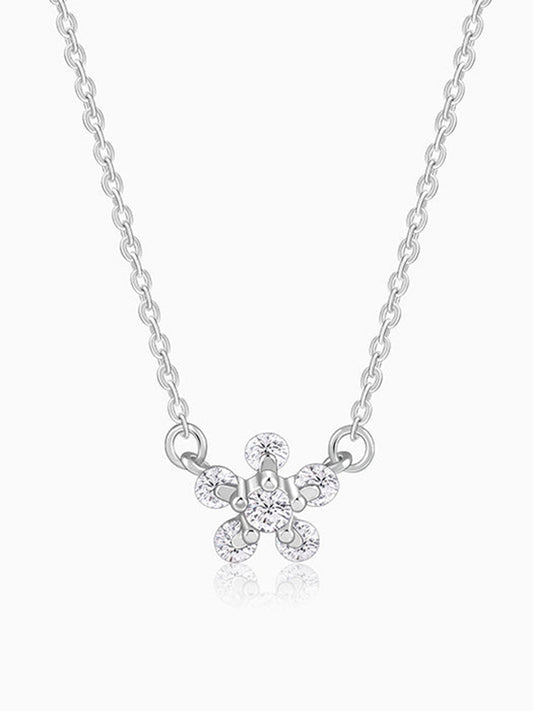 Silver Floral Necklace
