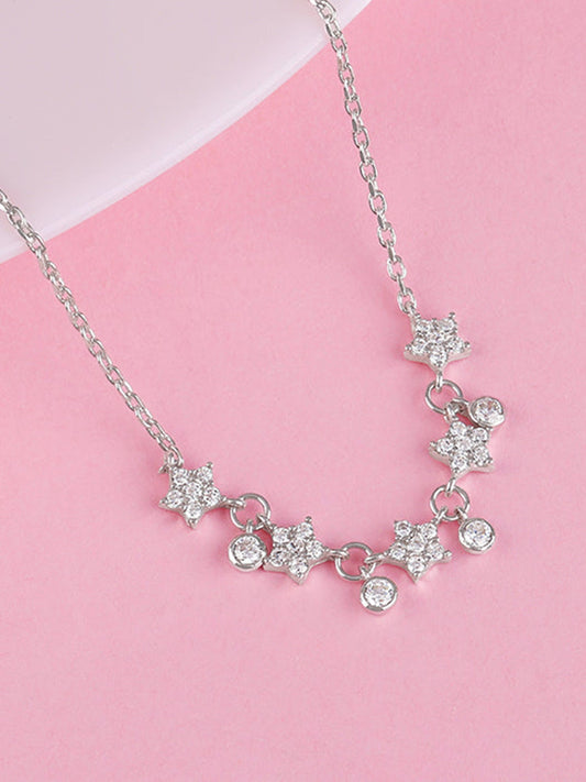 Silver Floral Serenade Necklace