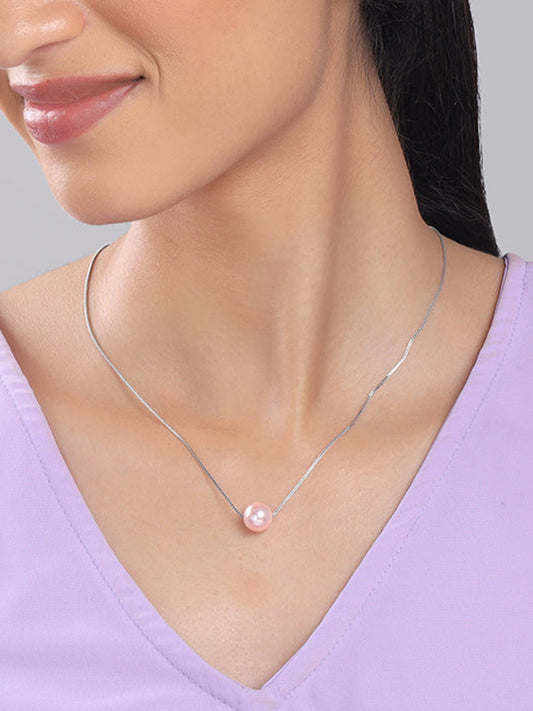 Silver Classic Pearl Necklace