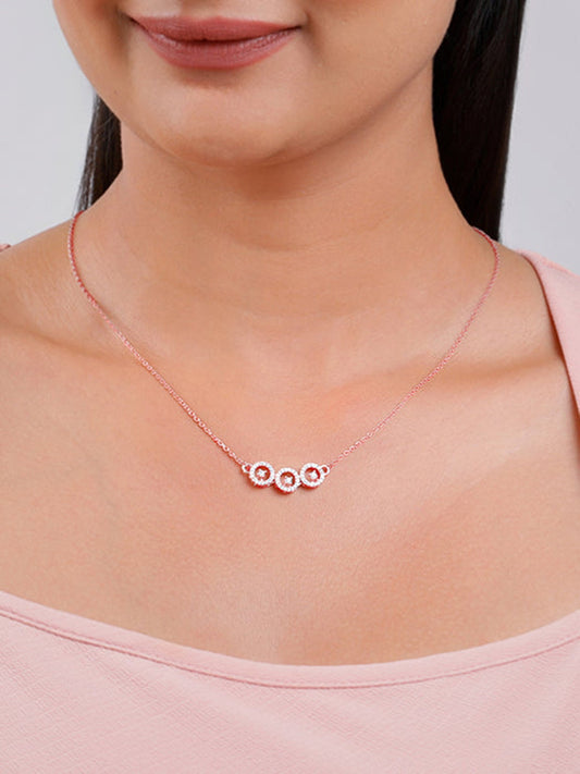 Rose Gold Circular Grace Necklace