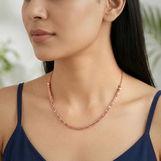 Rose Gold Just Dance Necklace