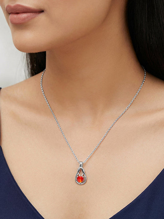Silver Silent Vows Pendant With Link Chain