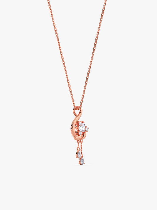 Rose Gold Carry Your Heart Pendant With Link Chain
