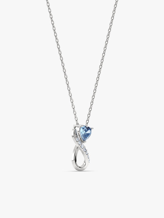 Silver Heart Everlasting Necklace