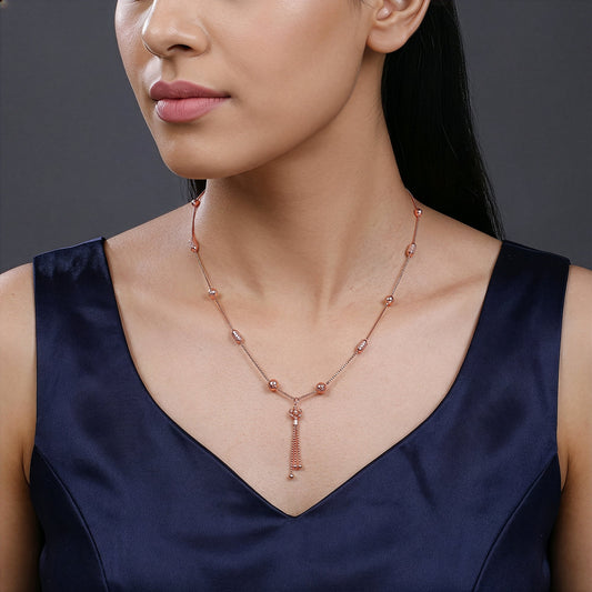 Rose Gold Rain On Me Necklace