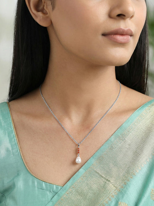 Silver Althea Pendant With Link Chain