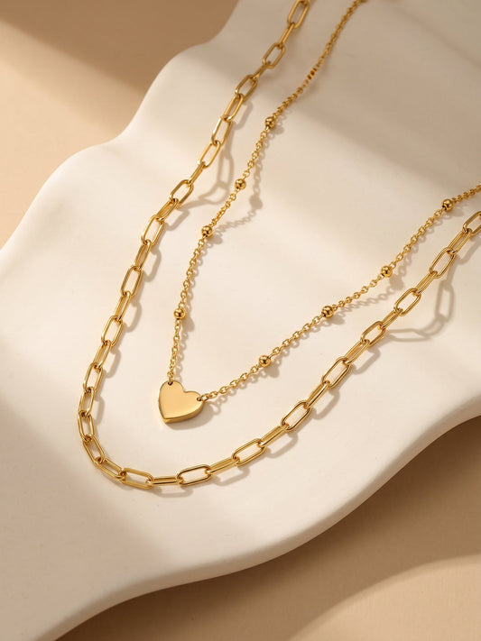 Kriti Sanon Golden Layered Love Necklace