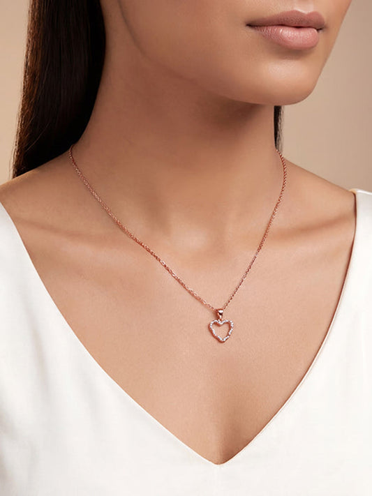 Rose Gold Amora Gleam Pendant with Link Chain