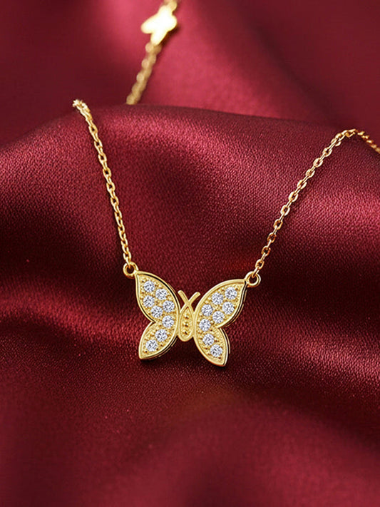 Golden Triple Flutter Necklace