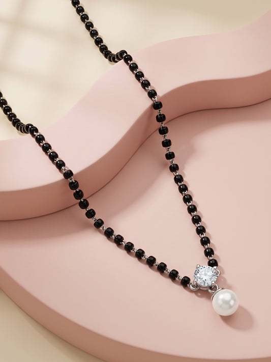Silver Aadhira Pearl Mangalsutra