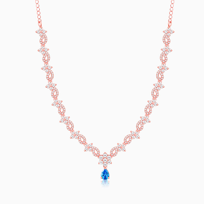 Rose Gold Blue Moon Necklace – GIVA