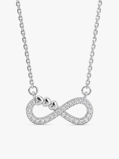 Silver Infinity Heart Necklace