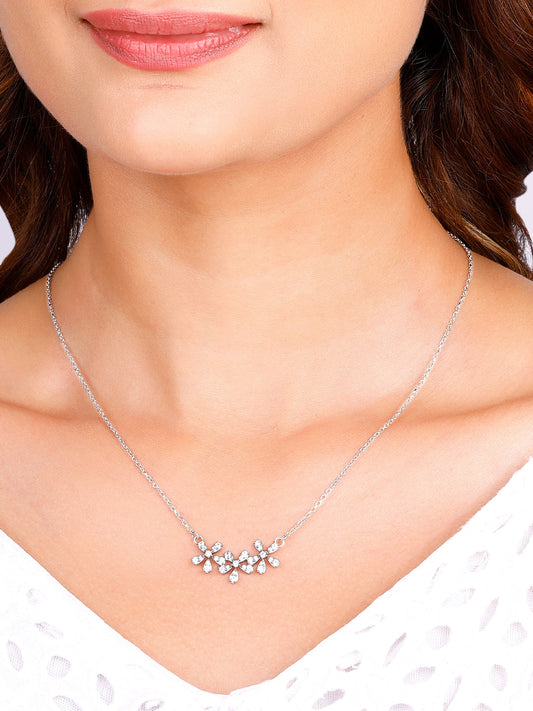 Silver Floral Enchantment Necklace