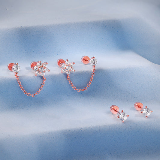 Rose Gold Celia Piercing Set