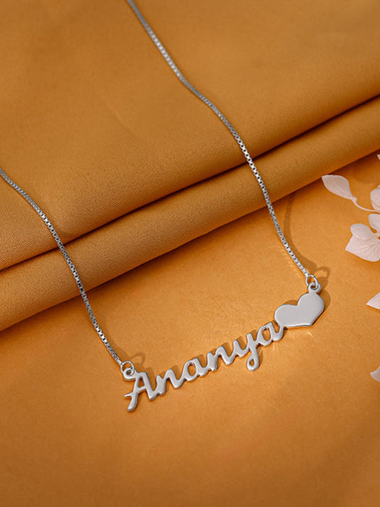Silver Personalised Love Pendant