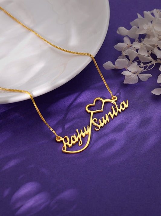 Golden Personalised Infinite Love Pendant